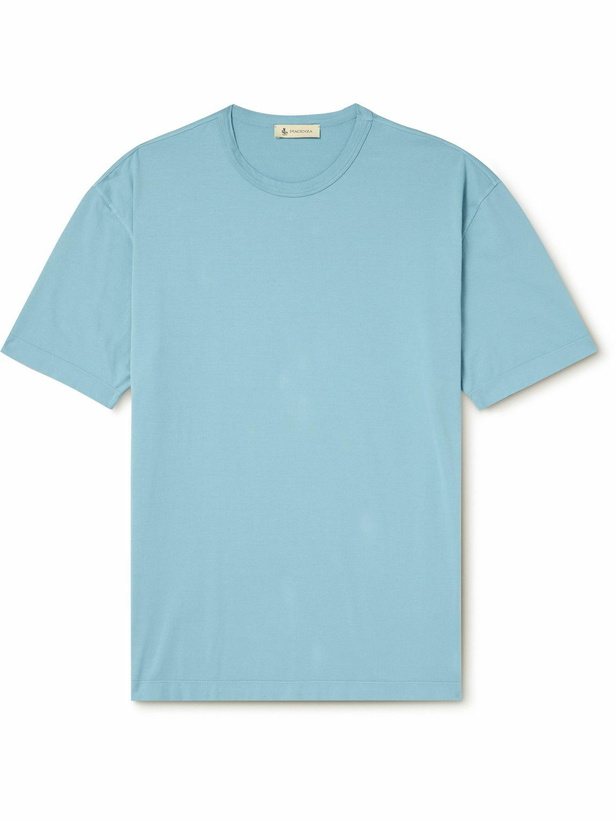 Photo: Piacenza Cashmere - Cotton-Jersey T-Shirt - Blue