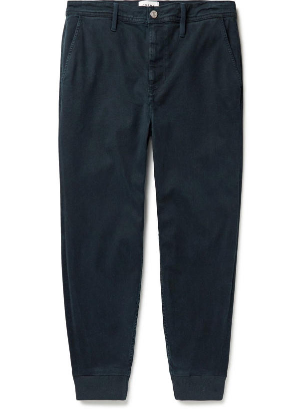 Photo: FRAME - Tapered Stretch Lyocell and Modal-Blend Trousers - Blue