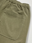 Satta - Flow Straight-Leg Cotton and Linen-Blend Canvas Drawstring Trousers - Green