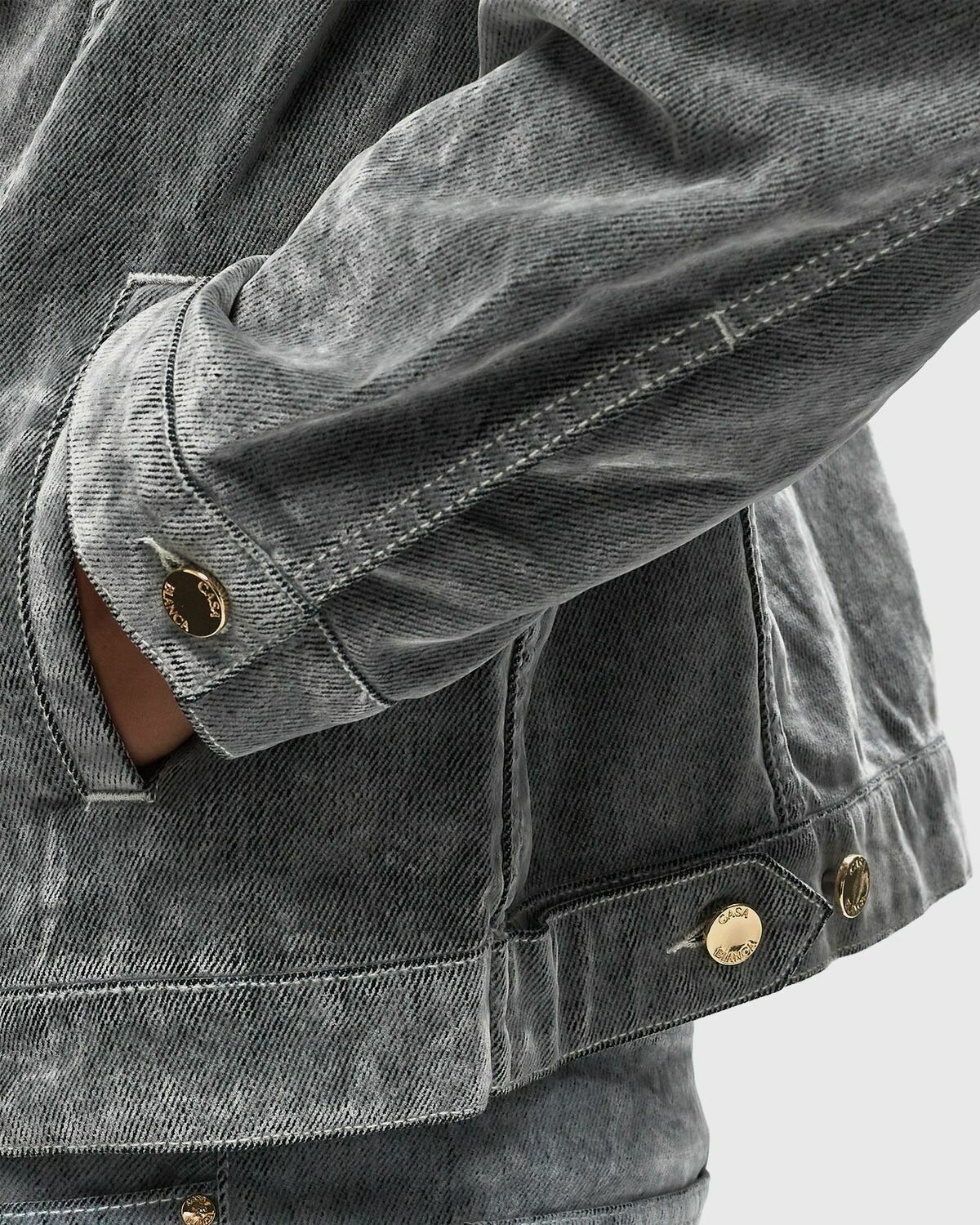 Casablanca Peach Denim Jacket Blue Denim Jackets