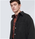 Gucci GG reversible denim and flannel shirt