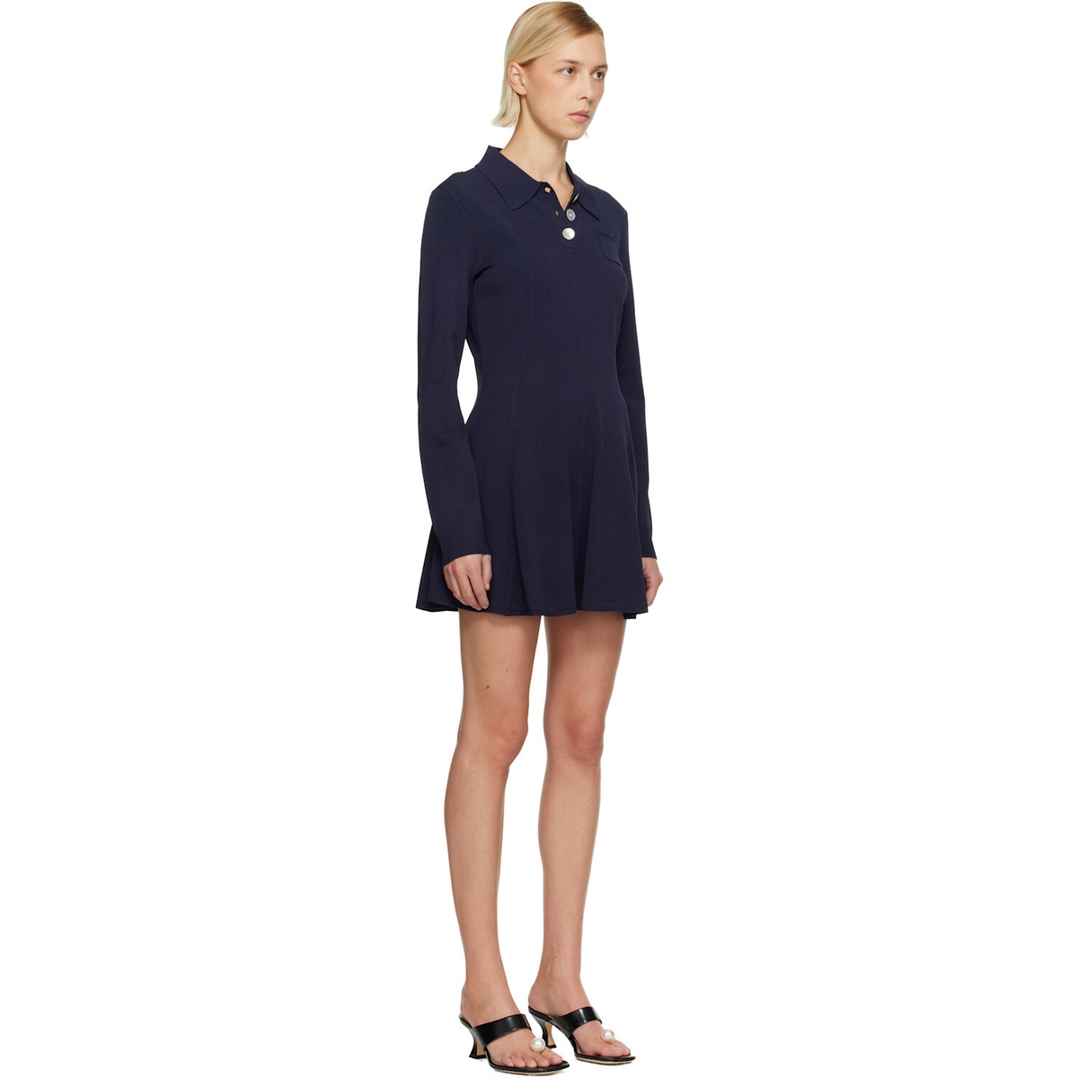 Sandy Liang Navy Chupa Minidress