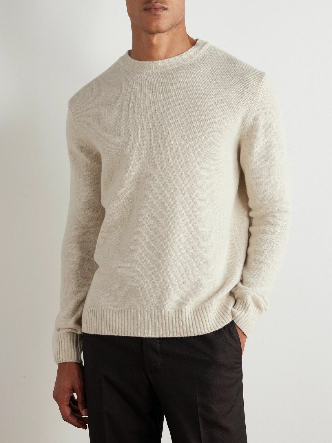 De Petrillo - Merino Wool and Cashmere-Blend Sweater - Neutrals