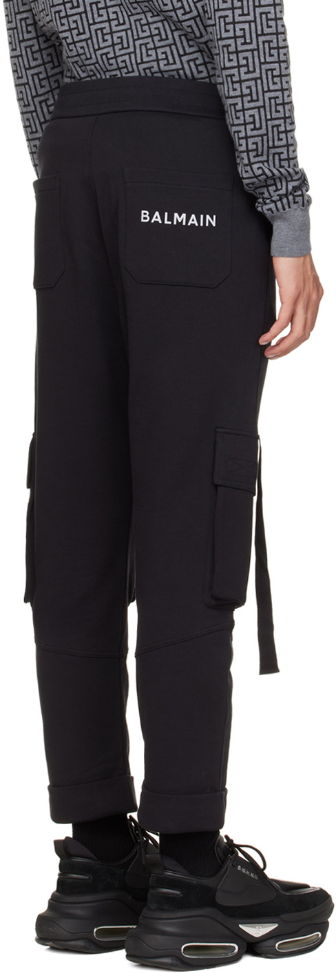 Balmain Black Viscose Casual Pants main image 0