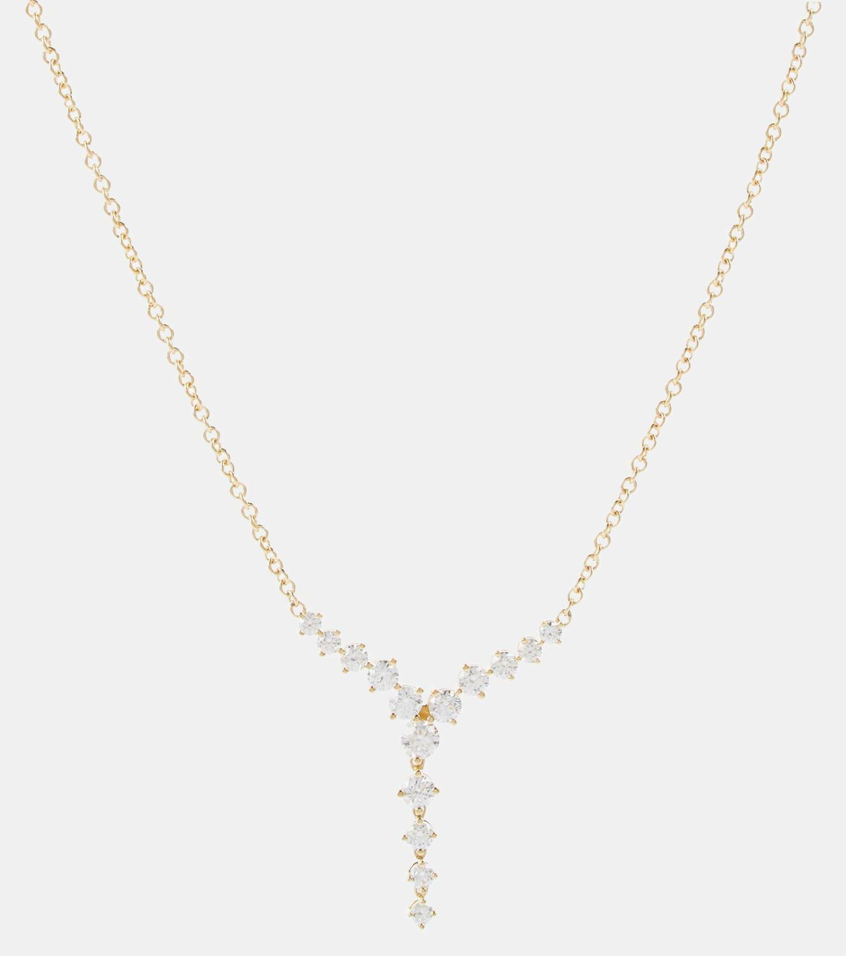 Melissa Kaye Aria 18kt gold necklace with diamonds