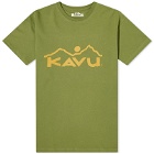 KAVU Men's Vintage Logo T-Shirt in Green Moss