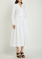 Joseph Kathe Cotton-poplin Midi Shirt Dress White