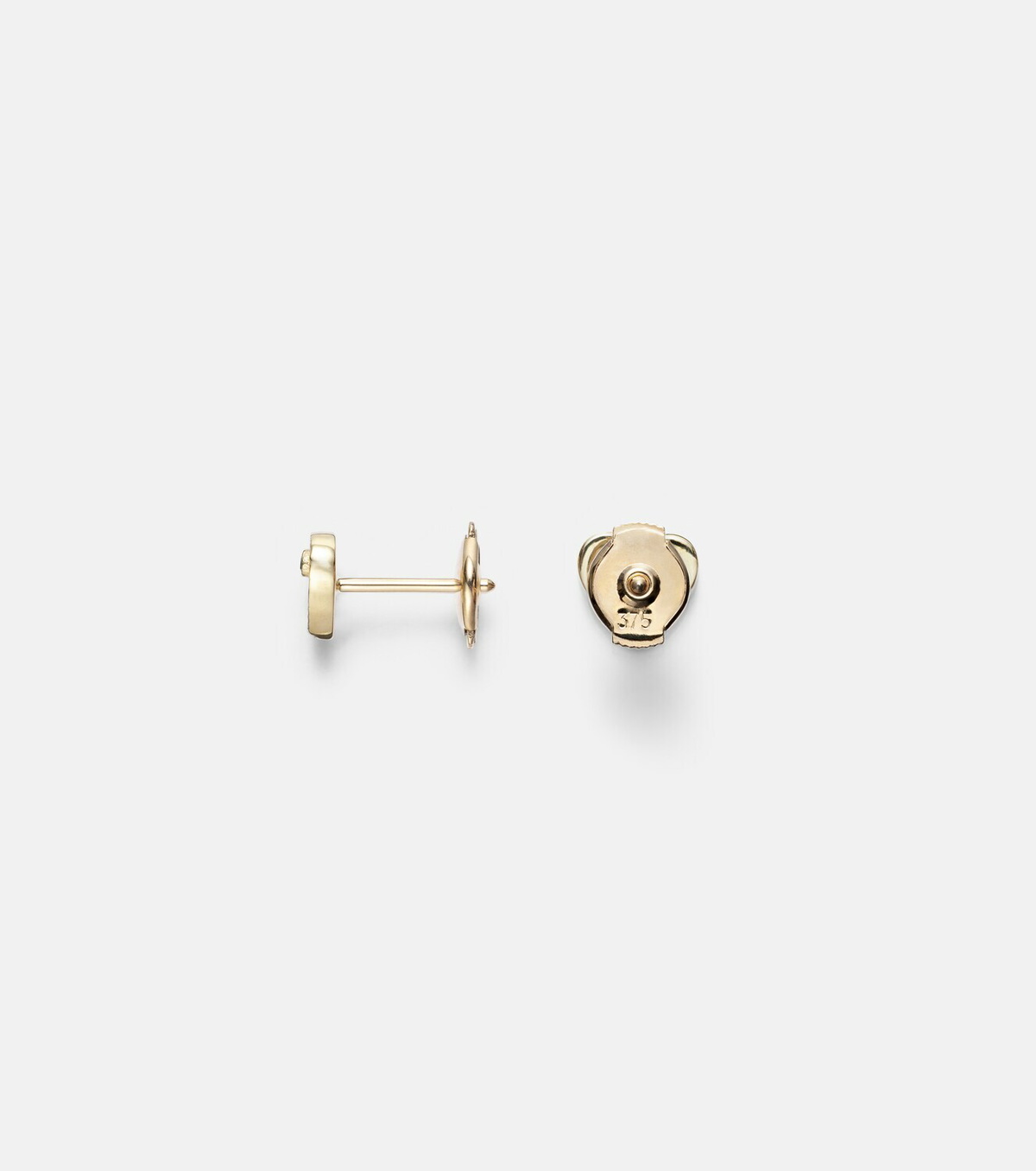 Yvonne Léon Nano Puces 9kt gold earrings with black diamonds and enamel