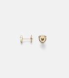 Yvonne Léon Nano Puces 9kt gold earrings with black diamonds and enamel