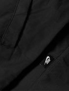 Nike - Club Logo-Embroidered Cotton-Blend Gabardine Zip-Up Sweatshirt - Black