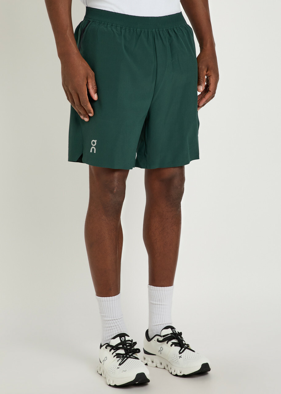 ON Train Stretch-shell Shorts Dark Green