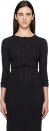 Cou Cou Black 'The Crop Cardi' Cardigan
