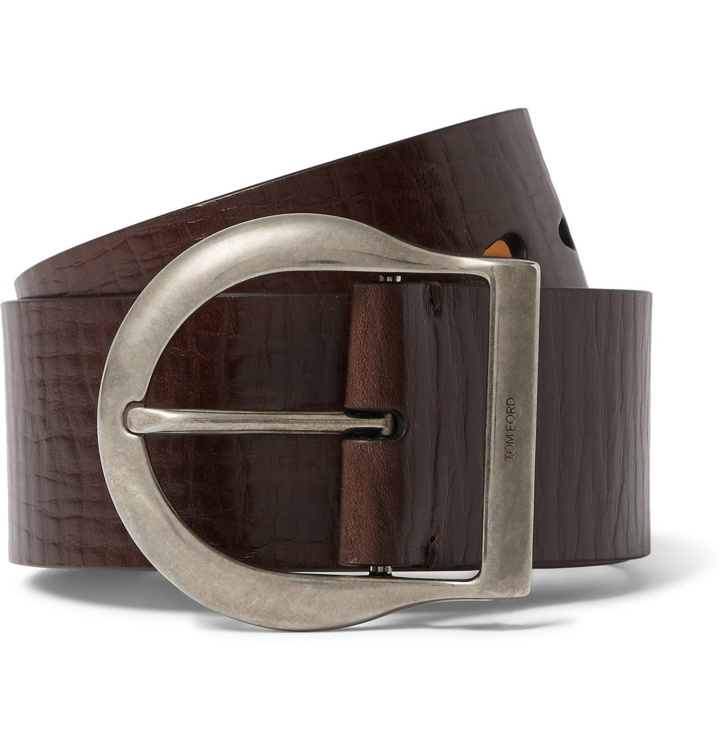 Photo: TOM FORD - 5cm Brown Leather Belt - Brown