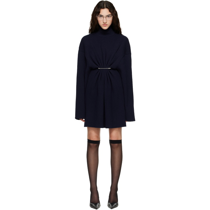 Photo: Balenciaga Navy Pinched Minidress