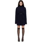 Balenciaga Navy Pinched Minidress