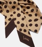 Valentino Polka-dot cotton and silk head wrap