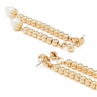Shrimps Women's Gold Drop Earrings in Gold/Cream