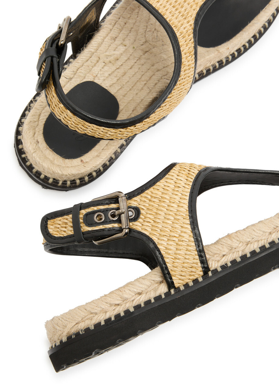Castañer Tamesis Rafia Espadrille Sandals Beige