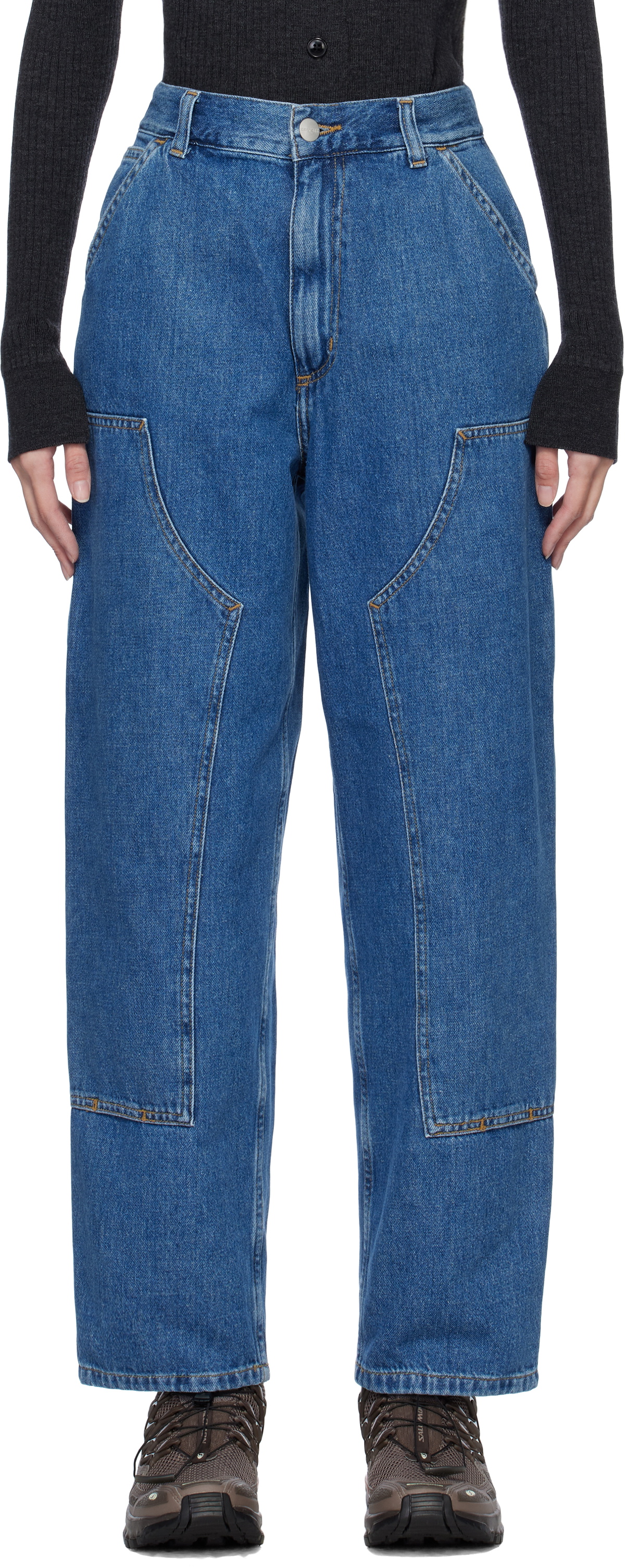 Carhartt Work In Progress Blue Brandon Double Knee Jeans