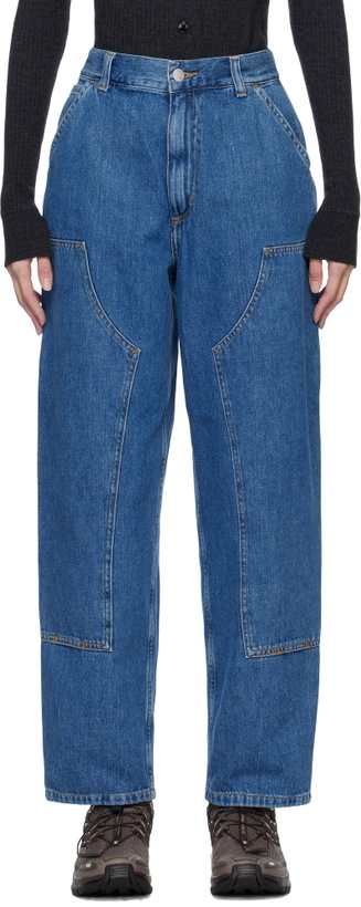 Photo: Carhartt Work In Progress Blue Brandon Double Knee Jeans