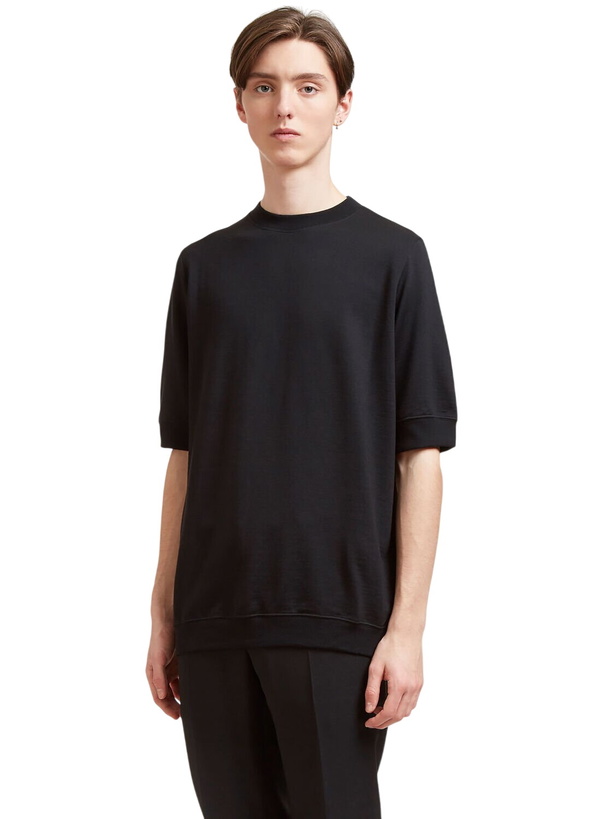 Photo: Aiezen Wool-Blend Fine-Knit T-Shirt