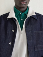 FRAME - Virgin Wool Half-Zip Sweater - Gray