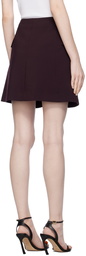 Lanvin Burgundy High-Rise Miniskirt