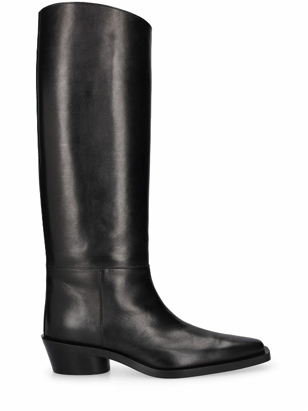 Photo: PROENZA SCHOULER - 30mm Bronco Leather Tall Boots