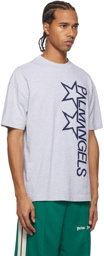 Palm Angels Grey Vertical Racing Star T-Shirt