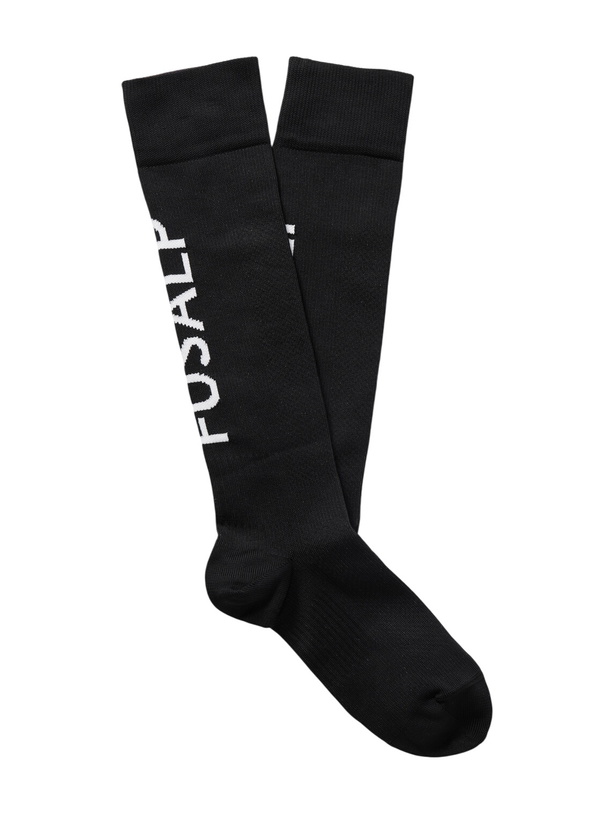 Photo: Fusalp - Pop II Logo-Jacquard Ribbed-Knit Ski Socks - Black