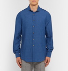 Brunello Cucinelli - Linen and Cotton-Blend Shirt - Men - Blue