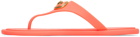 Versace Orange Alia Flat Rubber Sandals