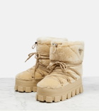 Prada Shearling and leather snow boots
