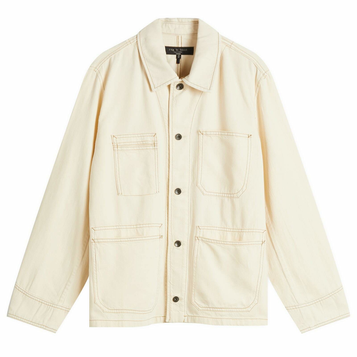 Rag & Bone Men's Graham Denim Chore Jacket in Ecru
