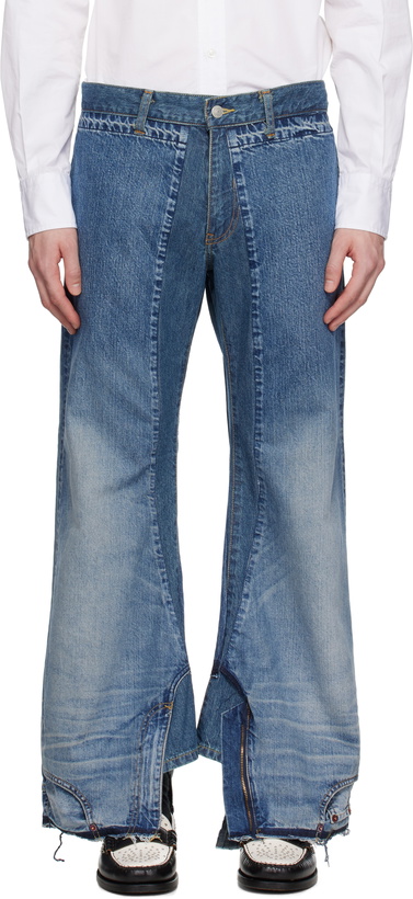 Photo: Junya Watanabe Blue Levi's Edition Garment Treated W Name Jeans