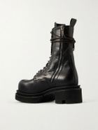 Rick Owens - Bogun Leather Lace-up Boots - Black