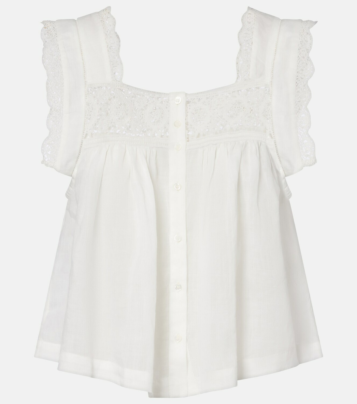 Citizens of Humanity Mia lace-trimmed top