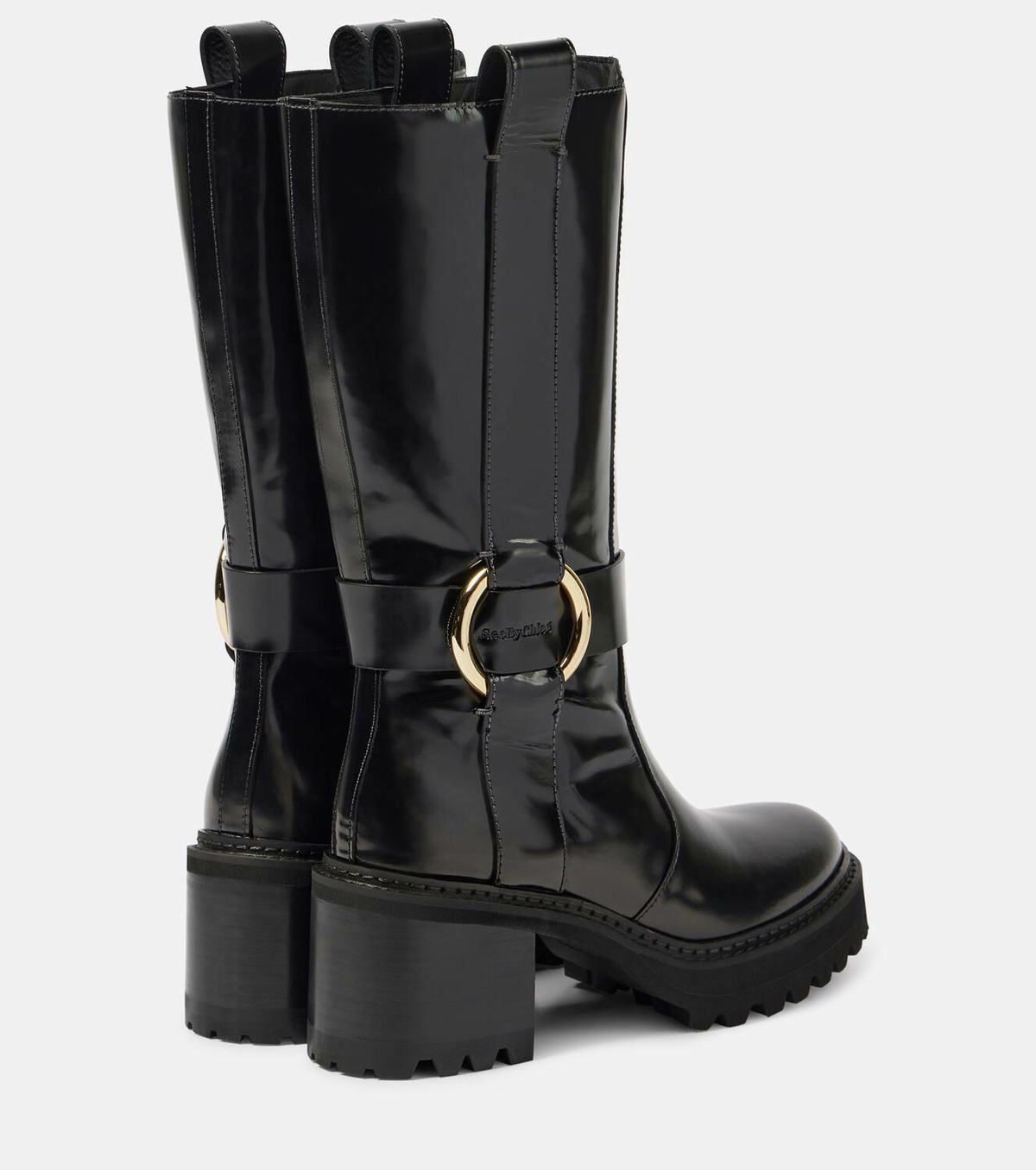 See By Chloé New Ring 60 leather knee-high boots