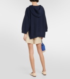 Loro Piana Lace-up cotton hoodie