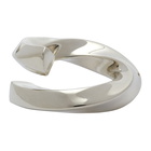 Bottega Veneta Silver Twisted Ring