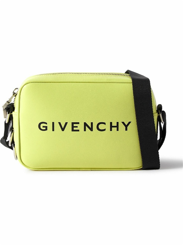 Photo: Givenchy - Logo-Print Leather Messenger Bag