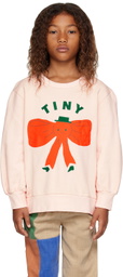 TINYCOTTONS Kids Pink Tiny Bow Sweatshirt