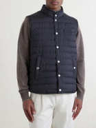 Brunello Cucinelli - Quilted Shell Down Gilet - Blue