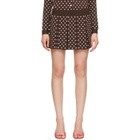 Sandy Liang Brown Ermine Miniskirt