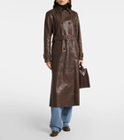 Nour Hammour Tate suede trench coat