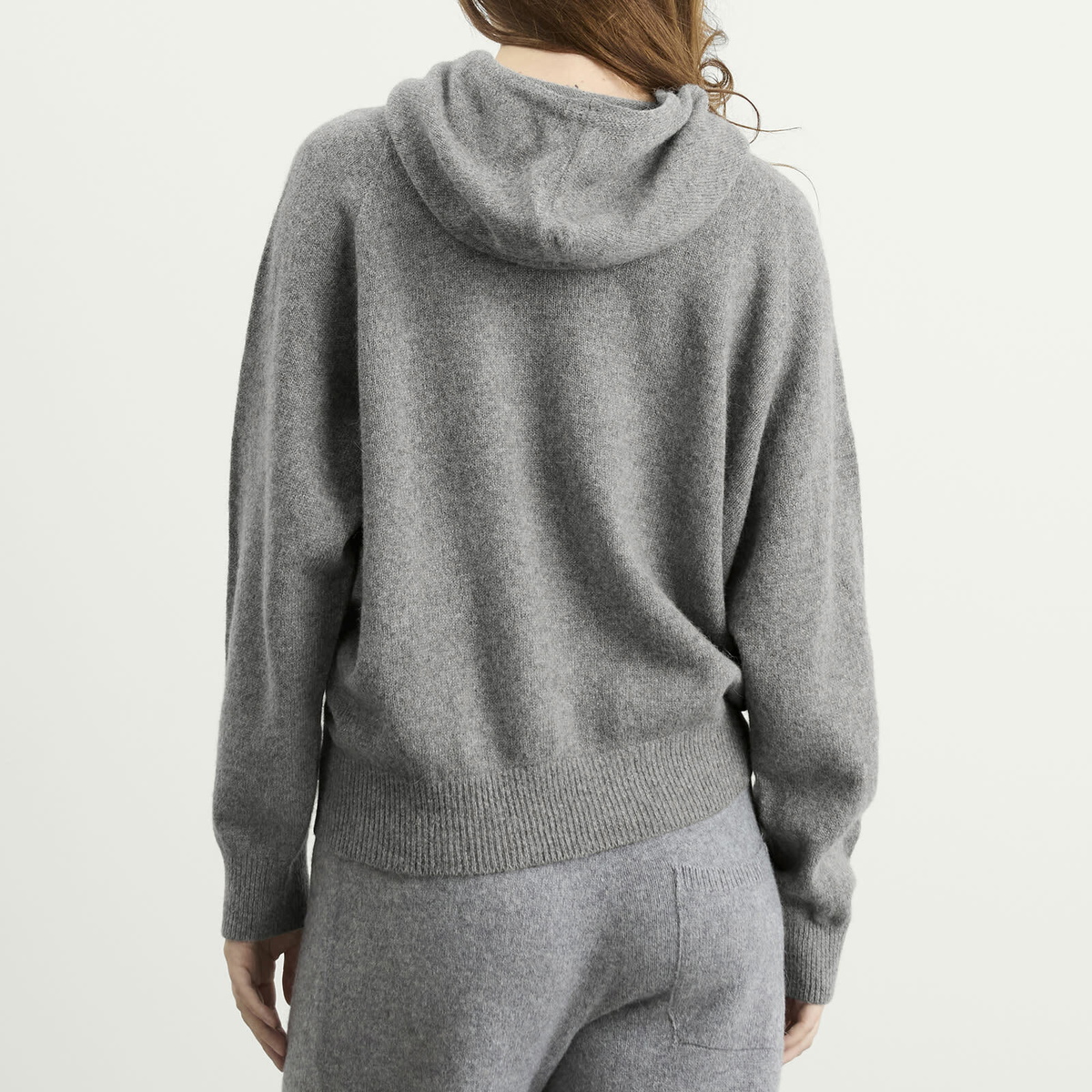 Nothing Written Women's Casta Knit Hoodie Sweater in Gray