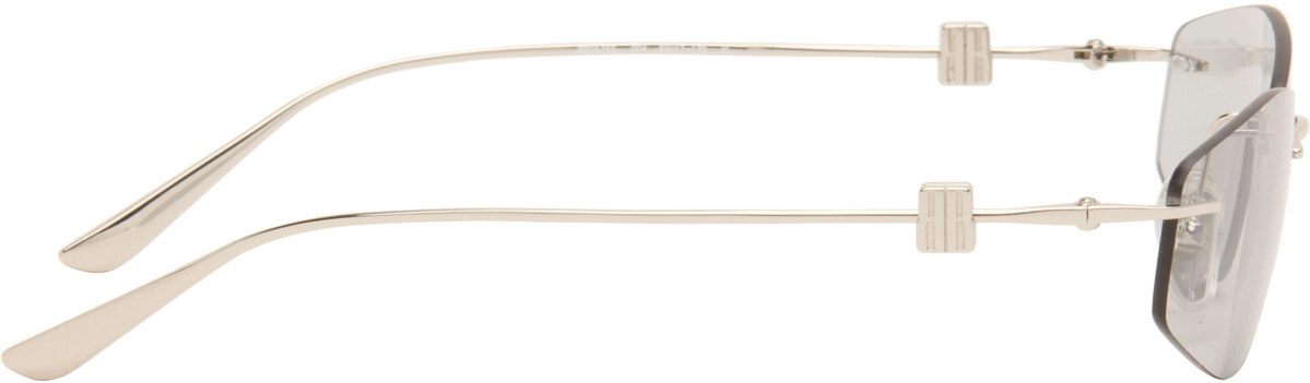 Balenciaga Silver Nano D-Frame Sunglasses