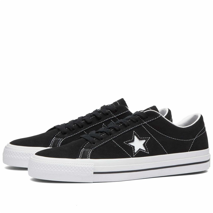 Photo: Converse One Star Pro Ox Sneakers in Black/White