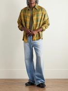 The Elder Statesman - Sunbleached Cotton and Cashmere-Blend Jersey T-Shirt - Green