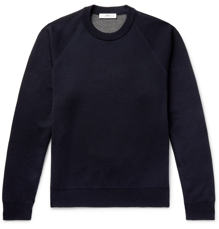 Photo: Mr P. - Double-Faced Knitted Sweater - Blue